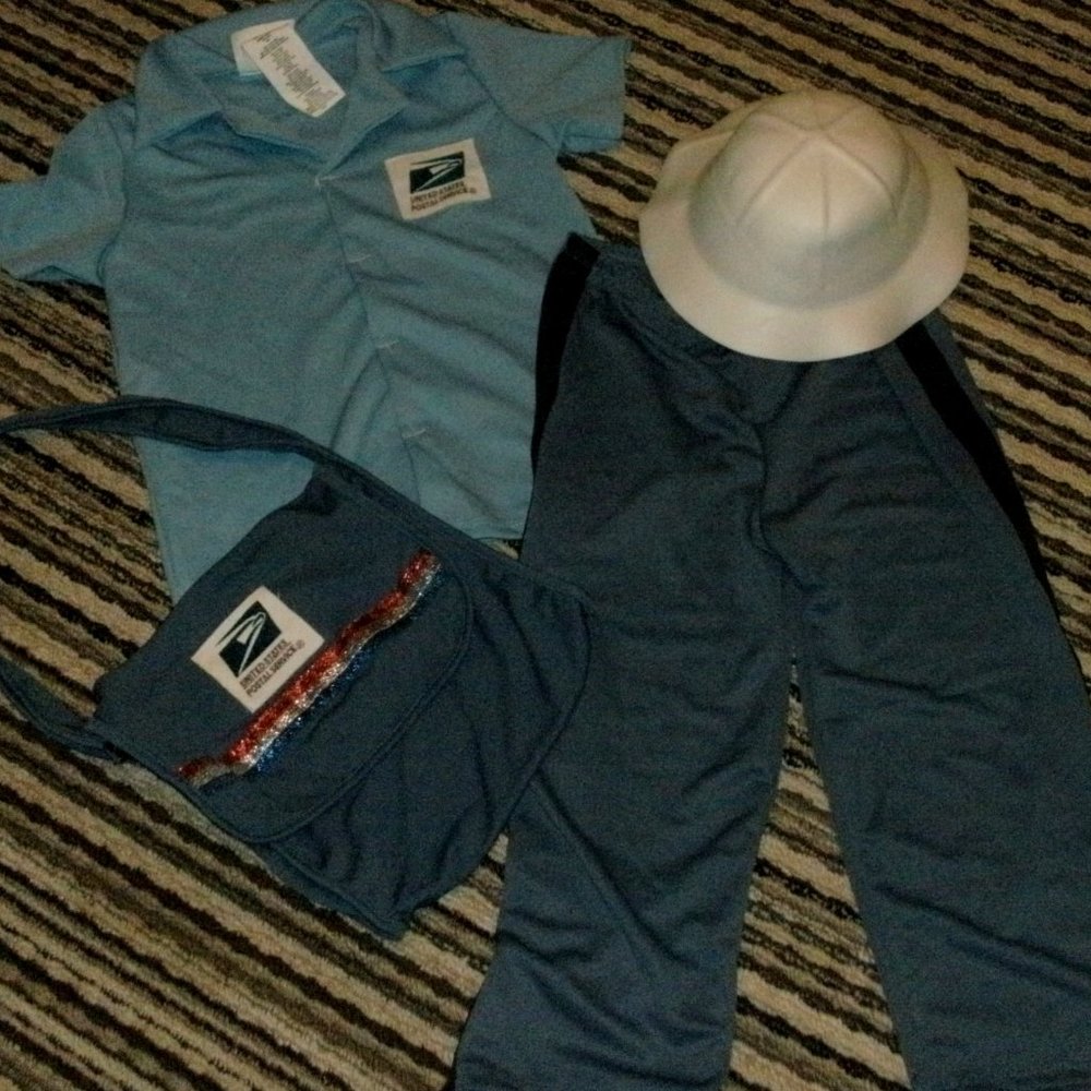 Deluxe Mr. Postman Mailman USPS Dress up Halloween Cosplay 4 piece Costume